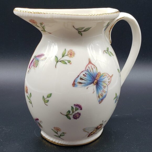 Skye McGhie Conservatory Fine Porcelain Butterfly Pitcher Wall Pocket - Picture 4 of 11